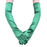 Gants de mariée longs en velours coloré pour femme, pour costume d'Halloween - Gants de bal rétro des années 1920