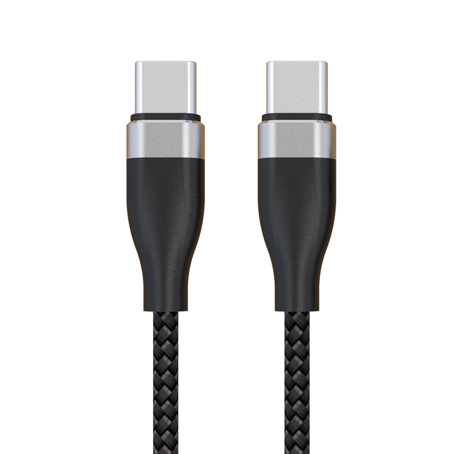 High Quality 3A USB C to Type C Cable Aluminum Alloy Nylon Braided 480Mbps Data Sync Charging Cable for Phone