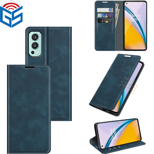 For Oneplus Nord 2 5G Silky Feeling Leather Magnetic Suck Flip Back Cover Case Nord Ce 3