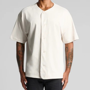Camicia Estiva Casual da <span class=keywords><strong>Uomo</strong></span> in Lino e Cotone Traspirante, Colletto Baseball, Manica Corta, Bottoni, Bianca, per Uso Quotidiano di Lusso - Product Image 4
