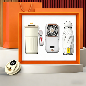 Set de Regalo Empresarial 3 en 1 Personalizado, Sombrilla de Papel Hecha a Mano con Impresión UV, Ventilador Portátil, Taza de Café - Regalo Promocional de Lujo - Product Image 4