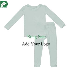 Abbigliamento per neonati <span class=keywords><strong>vestiti</strong></span> per neonati in tessuto naturale tinta unita maniche lunghe con volant 1 pigiama in bambù con cerniera per bambini - Product Image 3