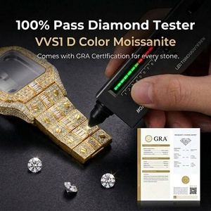 <span class=keywords><strong>Montre</strong></span> de luxe sertie de moissanite VVS1 couleur D, passe le testeur de diamants, plaquée or 18 carats, <span class=keywords><strong>mouvement</strong></span> automatique, coffrets cadeaux, certificat GRA - Product Image 3