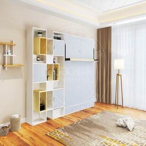 Smarters — <span class=keywords><strong>lit</strong></span> mural vertical personnalisé, avec étagère pour gagner <span class=keywords><strong>de</strong></span> l'espace, <span class=keywords><strong>lit</strong></span> en métal caché avec placard et garde-robe personnalisé - Product Image 5
