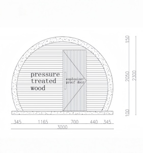 Casas Prefabricadas de Acero y Hormigón Cilíndricas, Impermeables y Resistentes a Desastres, para Uso en Oficinas al Aire Libre/Viviendas Vacacionales o Almacenes - Product Image 6
