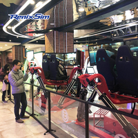 Renixsim 6 Dof Racing Simulator Suit Sim Racing Motion Plataforma de 6 ejes para FEC Center