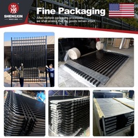 High Quality 6x8 Steel Fence Panels Galvanized Metal Tube Anti Rust Steel Security Fencing Wrought Iron Fence Panels