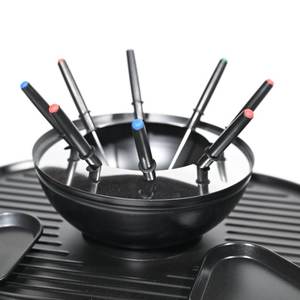 Gril <span class=keywords><strong>à</strong></span> <span class=keywords><strong>fondue</strong></span> <span class=keywords><strong>électrique</strong></span> 1200W avec 8 casseroles antiadhésives et fourchettes en acier inoxydable nettoyage facile détachable pour une utilisation domestique dans les hôtels - Product Image 2