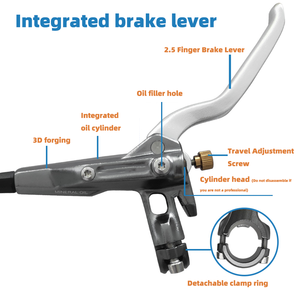 Juego <span class=keywords><strong>de</strong></span> Frenos <span class=keywords><strong>de</strong></span> <span class=keywords><strong>Disco</strong></span> Hidráulicos para Bicicleta AFTFA MTB Downhill Universal <span class=keywords><strong>de</strong></span> 4 Pistones - Product Image 2