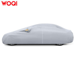 Funda para coche Woqi para coches compactos, color plateado, impermeable, protección UV, transpirable, tela de tres capas, uso interior y exterior - Product Image 5