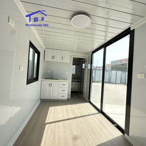 Maison préfabriquée pliable, villa capsule modulaire mobile, maison conteneur extensible en acier durable pour habitation familiale ou bureau - Product Image 4