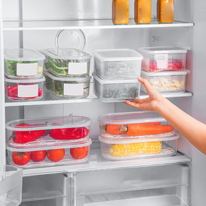 Boîte de <span class=keywords><strong>rangement</strong></span> moderne en PP brillant pour oignons verts et <span class=keywords><strong>ail</strong></span>, utilisation au réfrigérateur, grande capacité, conservation de la fraîcheur - Product Image 1