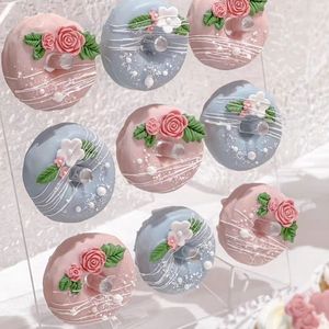Support de présentation de beignets en acrylique transparent personnalisé, support à dessert multi-niveaux, personnalisable, décoration de table pour mariage, <span class=keywords><strong>anniversaire</strong></span>, fête, boulangerie - Product Image 5