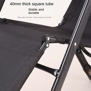 Usine directe Portable chaise de plage déjeuner pause sieste pliant <span class=keywords><strong>inclinable</strong></span> dossier paresseux loisirs chaise de jardin cadre en métal Oxford pour - Product Image 4