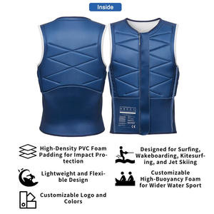 Rompi Wakeboard Pria Wanita buatan kustom rompi benturan Zip depan untuk dewasa <span class=keywords><strong>Jet</strong></span> <span class=keywords><strong>Ski</strong></span> Gilet De Sauvetage - Product Image 2