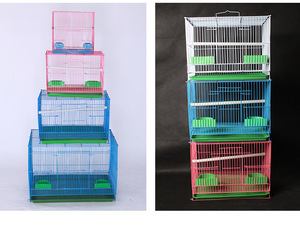 <span class=keywords><strong>Cage</strong></span> à animaux en fer forgé durable et polyvalente avec plateau en plastique pour oiseaux, perroquets, pigeons, lapins, élevage, tailles petite/moyenne/grande - Product Image 2