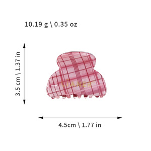 SHESHARES Pinzas para el Cabello de PVC con Diseño Vintage a Cuadros, Estilo Y2K, Grandes y Medianas, Ligeras y Duraderas para Uso Diario, para Mujer - Product Image 4
