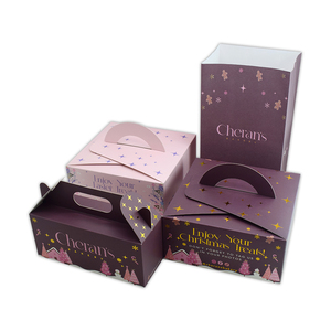 Caja de Papel para Empacar con Asa, Diseño Moderno y Elegante Personalizado, para Croissants, Tartas de Manzana, Pasteles, Cupcakes, Macarons, Rebanadas de Vainilla - Product Image 5
