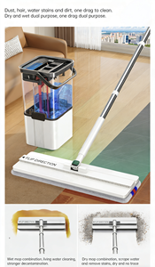 Set <span class=keywords><strong>Mop</strong></span> e Secchio Ecologico, Durevole e Riutilizzabile, per Pulizia Quotidiana di Pavimenti Domestici, Utilizzo Asciutto e Umido - Product Image 6