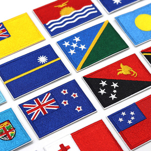 Parches Bordados Personalizados con Banderas de Países de Oceanía, Parches Termoadhesivos con Banderas Nacionales para Gorras y Chaquetas - Product Image 4