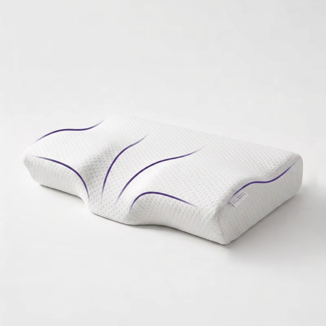 Factory Direct Air Layer Fabric 3S Memory Foam Wave Design Breathable Mesh Orthopedic Contour Pillow for Home Sleeping Seniors
