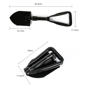 Pala plegable de acero al carbono para exteriores, minipala portátil ligera para supervivencia táctica - Product Image 2