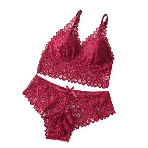 <span class=keywords><strong>Ensemble</strong></span> soutien-gorge triangle rembourré taille haute pour femme, lingerie sexy en dentelle push-up pour petites poitrines, grandes tailles, <span class=keywords><strong>sous</strong></span>-vêtements anti-affaissement, export - Product Image 5
