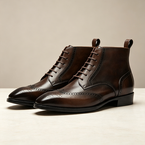 <span class=keywords><strong>Botas</strong></span> de Tobillo para Hombre Estilo Británico Retro, de Cuero Genuino con Costuras Ocultas y Suela de Piel de Vaca - Product Image 1