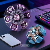 Gadget Antiestrés Creativo Transformable con Diseño de Mecha Gyrocool Inspirado en la Tecnología; Transformación Mecánica Explosiva