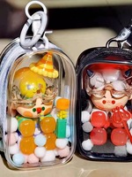 Kamcity Transparent Boîte Mystère Porte-clés Sac Mallette De Rangement Organisateur Boîte De Rangement Pochette Porte-clés Portefeuille Épaissir Jouet Poupée Cadeaux Sac