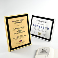 Plaque commémorative d'honneur personnalisée en métal électroplaqué haut de gamme pour agents et associations, certificat sur mesure