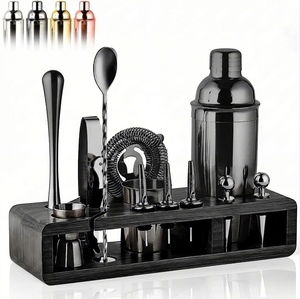 Meilleures ventes : Kits de shakers à cocktails en acier inoxydable, kit de barman professionnel pour bar à domicile, fête, mélange de cocktails - Product Image 1