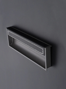 Luxury Recessed Leather Hidden Pull Handles Inset Slot Leather Grips for Wardrobe Cabinet <strong>Doors</strong> &amp; Drawers - Product Image 4