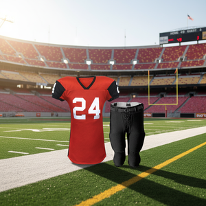 Uniforme de Fútbol Americano Clásico Rojo Unisex Estilo 2025, Jersey de Manga Corta, Talla Grande 49 ER, Transpirable - Product Image 3