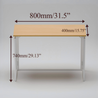 PRORIALS Support de bureau portable et pliable en métal moderne pour ordinateur portable, idéal pour les petits espaces, avec tiroir et porte-gobelet pour lit
