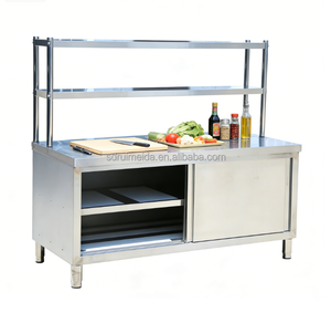 Mobile da <span class=keywords><strong>Cucina</strong></span> e Sala da Pranzo Personalizzato in Acciaio Inox con Ante Scorrevoli e Ripiani Superiori - Product Image 3