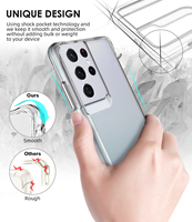 Coque de téléphone transparente antichoc en TPU PC anti-rayures avec bouton plaqué, coque arrière rigide en acrylique transparente pour iPhone 15 Pro