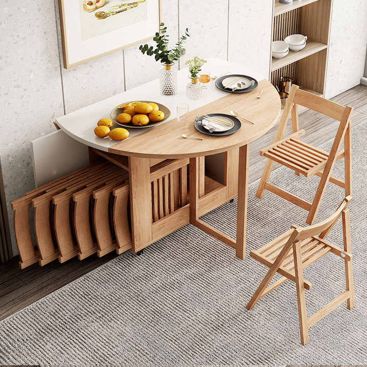 Ausziehbarer Klappbarer Esstisch und Stuhl aus Holz für Kleine Küche – Platzsparendes Möbel-Essgruppe für Zuhause| Alibaba.com
