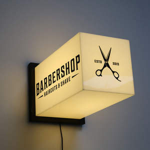 ป้ายไฟ LED สำหรับ<span class=keywords><strong>ร้าน</strong></span>ตัดผม อะคริลิคกันน้ำ พร้อมไฟส่องสว่างเต็มรูปแบบ ป้ายโฆษณาติดผนังสำหรับ<span class=keywords><strong>ร้าน</strong></span>ค้า ใช้ภายนอกอาคาร - Product Image 2