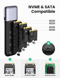 Rj45 M.<span class=keywords><strong>2</strong></span> NVME SATA SSD muhafaza USB C 3.1 Gen <span class=keywords><strong>2</strong></span> 10Gbps M.<span class=keywords><strong>2</strong></span> NVME muhafaza SupportsM ve B & M tuşları - Product Image 2