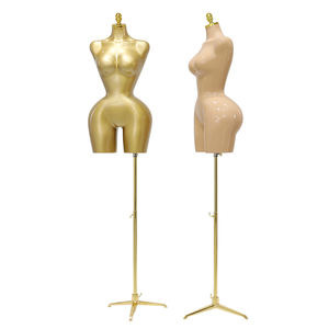 BBL Vestido <span class=keywords><strong>de</strong></span> PE con curvas para <span class=keywords><strong>mujer</strong></span> Forma <span class=keywords><strong>de</strong></span> parte superior del cuerpo Medio cuerpo Torso femenino Maniquí <span class=keywords><strong>de</strong></span> FRP dorado con <span class=keywords><strong>busto</strong></span> <span class=keywords><strong>de</strong></span> caderas grandes para uso <span class=keywords><strong>de</strong></span> bufanda - Product Image 3