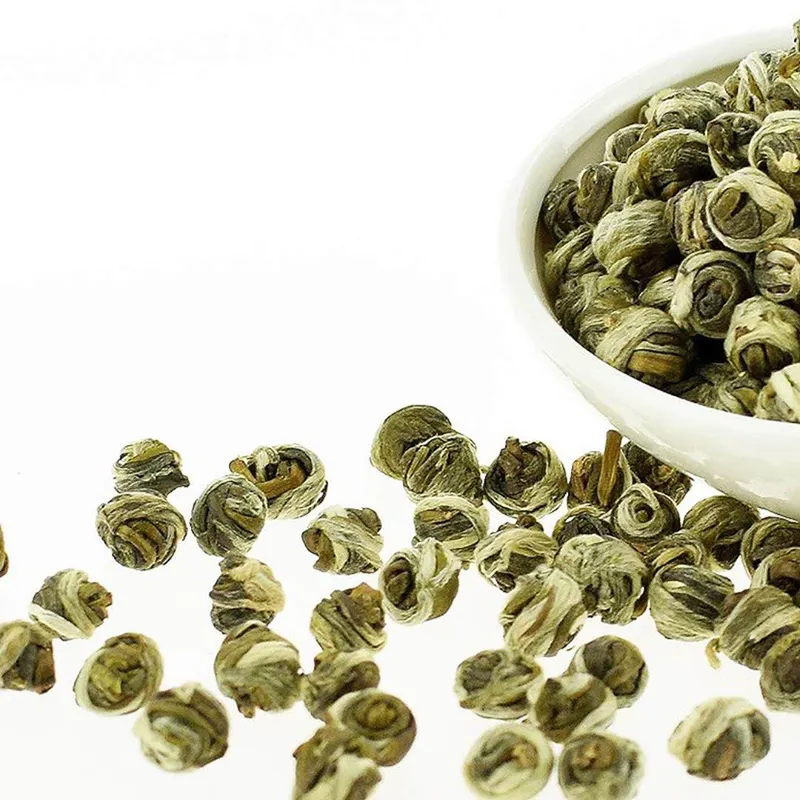 कार्बनिक प्राकृतिक चाय की पत्तियां चमेली मोती ड्रैगन चाय गेंदों स्वाद हरी चाय पेय थोक