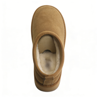 Vente en gros OEM/ODM directement de l'usine : Bottes d'hiver chaudes et imperméables en cuir de vache épais et double face en peau de mouton