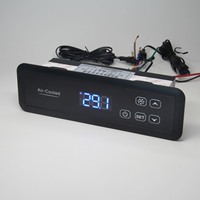 Termostato Digital KT-503 de Panel Grande con Doble Pantalla para Refrigerador, Gestiona 3 Funciones: Refrigeración + Descongelación + Ventilación, Más Sensor de Puerta