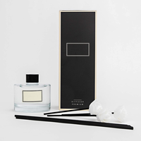 Diffuseur d'huiles essentielles, parfum aromatique, flacon en verre de 200 Ml, bâtons blancs avec fleur, cadeau