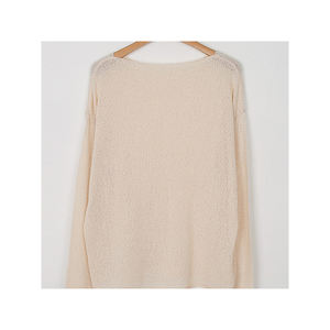 Vêtements en tricot de haute qualité pour les vacances produits professionnels imprimer tricoté vêtements quotidiens oeil bateau cou coupe ample tricot - Product Image 1