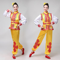 Costumes de spectacle ethnique pour festival, unisexe, adultes, pour la danse du dragon Yangge, la danse du lion, la danse du tambour et du gong, et les costumes de bateau du dragon