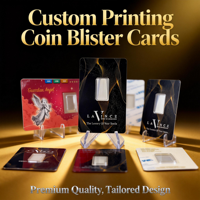 Boîtes blister transparentes pour lingots d'argent de raffinerie, cartes de présentation en plastique pour métaux précieux, étuis cadeaux pour collectionneurs de pièces de monnaie (emballage vide uniquement)