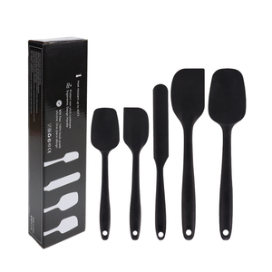 Ensemble de petites spatules en silicone de qualité supérieure de 5 pièces, ustensiles flexibles antiadhésifs résistants à la chaleur pour la cuisine quotidienne - Product Image 4