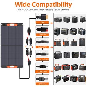 Chargeur solaire 110W, panneau solaire portable, panneau solaire pliable, sortie 18V, <span class=keywords><strong>camping</strong></span> en plein air, station d'alimentation portable, <span class=keywords><strong>camping</strong></span>-<span class=keywords><strong>car</strong></span>, VR - Product Image 5